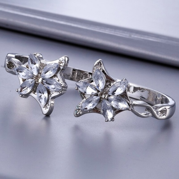 Crystal Flower Bracelet Silver Evenstar LOTR - Picture 3 of 3